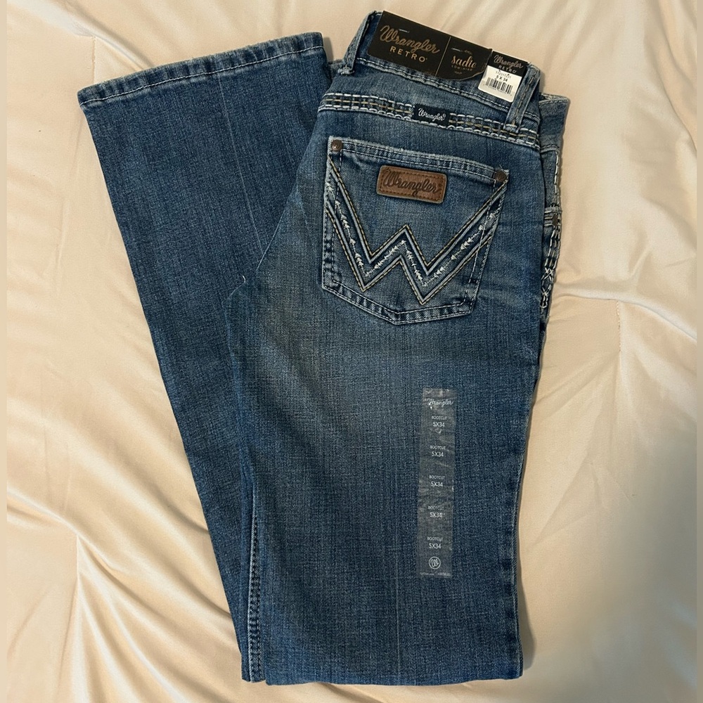 Wrangler retro low rise bootcut Sadie jean size 5 x 34 brand new